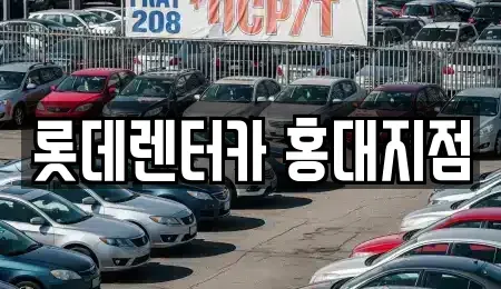 서울 마포구 서교동 렌트카 전문 롯데렌터카 홍대지점