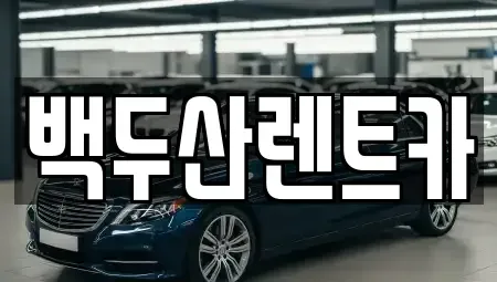 서울 영등포구 당산동 렌트카 전문 백두산렌트카