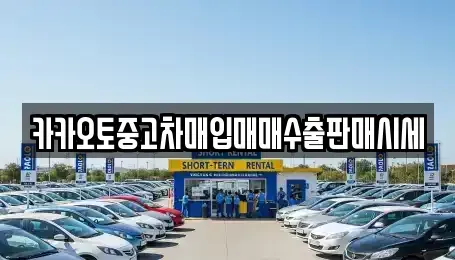 서울 중구 충무로3가 중고차매입 전문 카카오토중고차매입매매수출판매시세