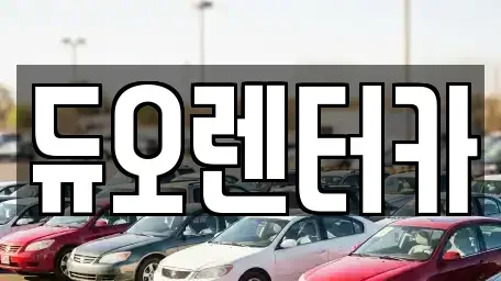 서울 중랑구 신내동 렌트카 전문 듀오렌터카