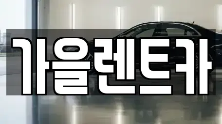서울특별시 강서구 등촌동 렌트카 전문 가을렌트카