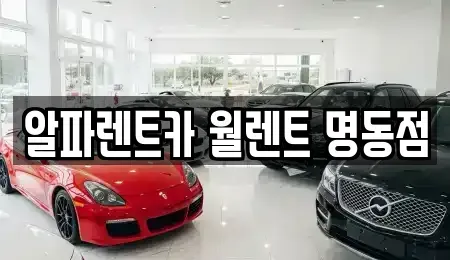 서울특별시 종로구 종로3가 렌트카 전문 알파렌트카 월렌트 명동점