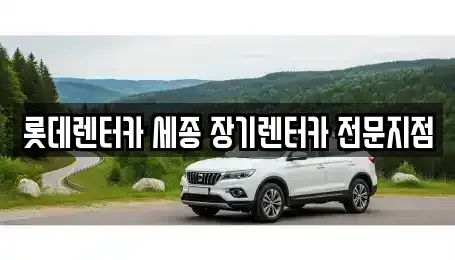 세종특별자치시 새롬동 장기렌트카 전문 롯데렌터카 세종 장기렌터카 전문지점