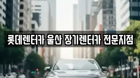 울산광역시 남구 달동 장기렌트카 전문 롯데렌터카 울산 장기렌터카 전문지점