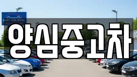 인천 남동구 장수동 중고차 전문 양심중고차