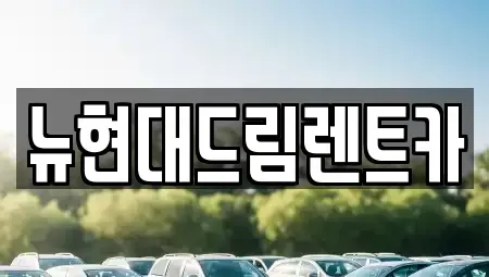인천 동구 금곡동 렌트카 전문 뉴현대드림렌트카