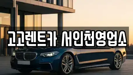 인천 서구 심곡동 렌트카 전문 고고렌트카 서인천영업소