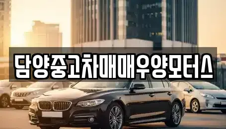 전라남도 담양군 무정면 중고차 전문 담양중고차매매우양모터스