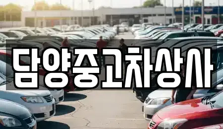 전라남도 담양군 무정면 중고차 전문 담양중고차상사