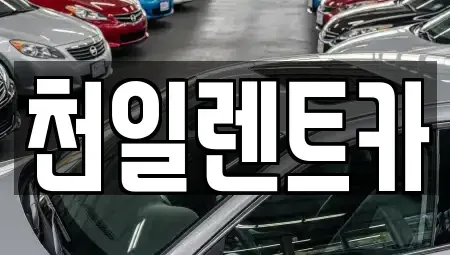 전북 익산시 어양동 렌트카 전문 천일렌트카