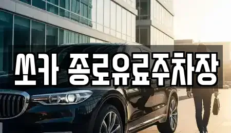 전북 정읍시 연지동 렌트카 전문 쏘카 종로유료주차장