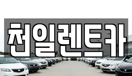 전북특별자치도 익산시 팔봉동 렌트카 전문 천일렌트카