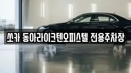 충남 천안시 서북구 와촌동 렌트카 전문 쏘카 동아라이크텐오피스텔 전용주차장