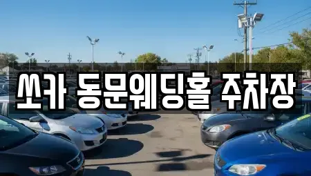 충남 태안군 태안읍 렌트카 전문 쏘카 동문웨딩홀 주차장