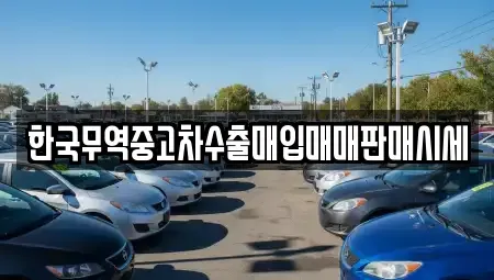 충남 태안군 태안읍 중고차매입 전문 한국무역중고차수출매입매매판매시세