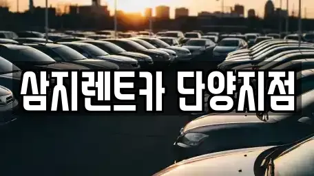 충북 단양군 단양읍 렌트카 전문 삼지렌트카 단양지점