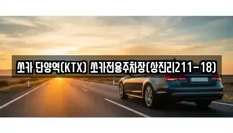 충북 단양군 단양읍 렌트카 전문 쏘카 단양역(KTX) 쏘카전용주차장(상진리211-18)