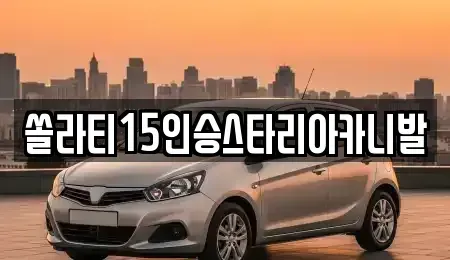 충북 충주시 수안보면 렌트카 전문 쏠라티15인승스타리아카니발