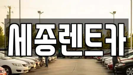 충청남도 금산군 금산읍 렌트카 전문 세종렌트카