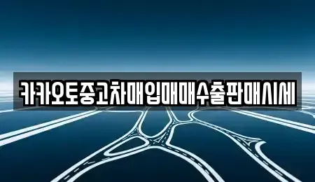 충청남도 서산시 인지면 중고차매입 전문 카카오토중고차매입매매수출판매시세