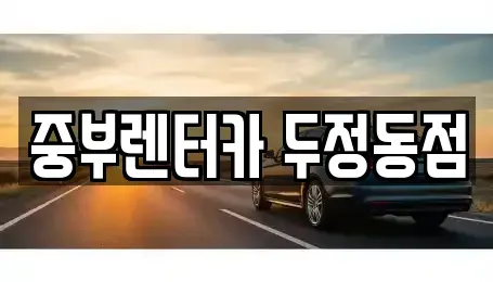 충청남도 천안시 서북구 부대동 렌트카 전문 중부렌터카 두정동점