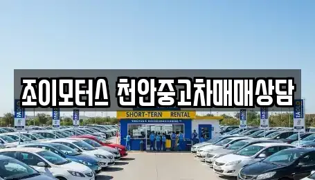 충청남도 천안시 서북구 직산읍 중고차매매 전문 조이모터스 천안중고차매매상담