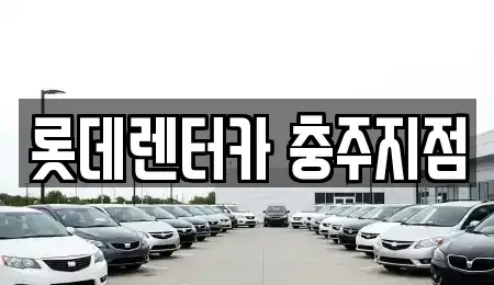 충청북도 제천시 장기렌트카 전문 롯데렌터카 충주지점