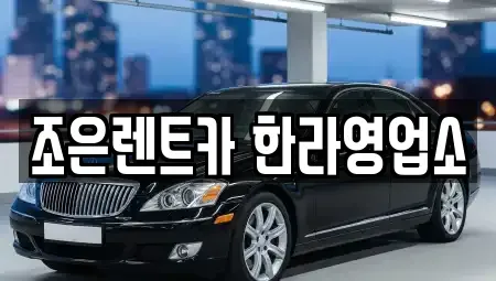 충청북도 청주시 렌트카 전문 조은렌트카 한라영업소