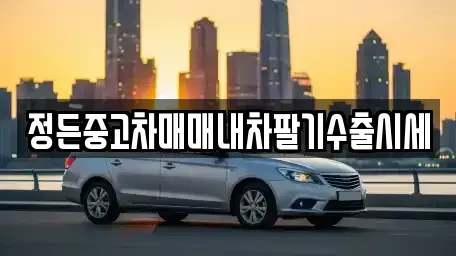충청북도 청주시 상당구 남주동 중고차매매 전문 정든중고차매매내차팔기수출시세
