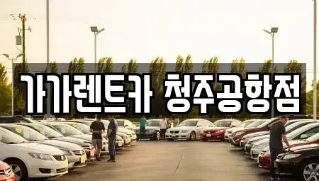 충청북도 청주시 청원구 내수읍 렌트카 전문 가가렌트카 청주공항점